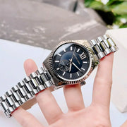  Shop Authentic Michael Kors Lexington Quartz Black Dial Silver Steel Strap Watch For Women - MK8946 - Luxxuri