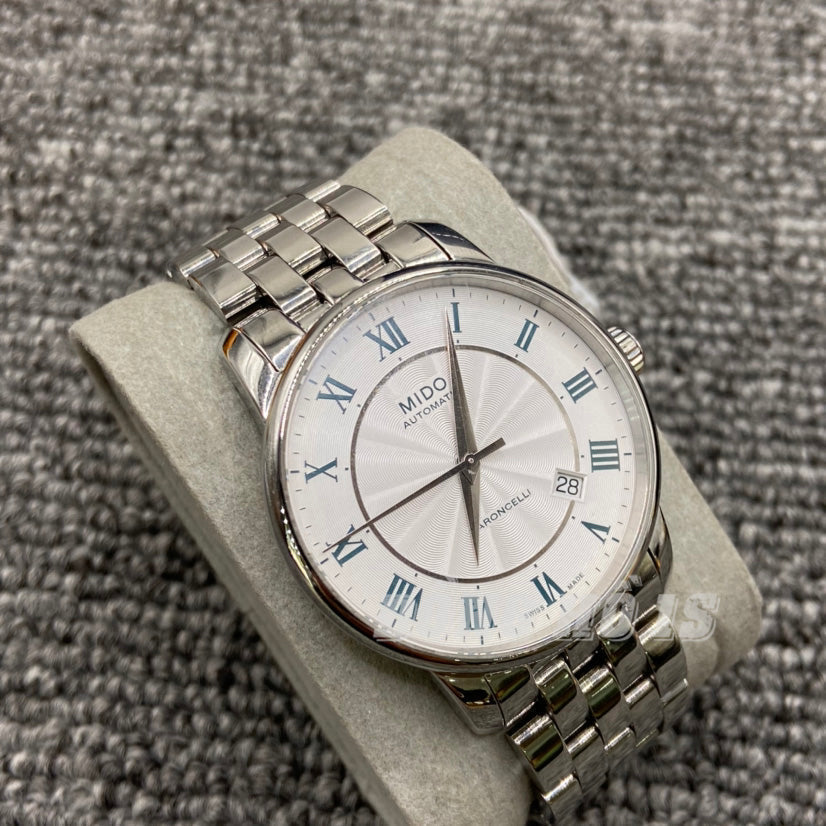  Shop Authentic Mido Baroncelli III Automatic Silver Dial Silver Steel Strap Watch For Men - M8600.4.21.1 - Luxxuri