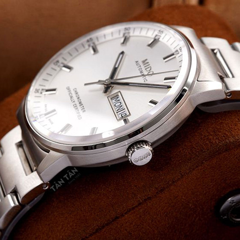  Shop Authentic Mido Commander II Automatic Chronometer Silver Dial Silver Steel Strap Watch For Men - M021.431.11.031.00 - Luxxuri