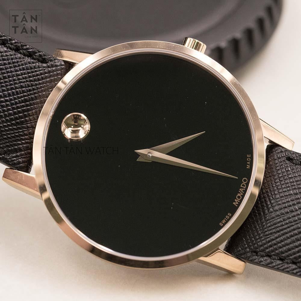 Shop Authentic Movado Museum Classic Black Dial Black Leather Strap Watch for Men - 0607196 - Luxxuri