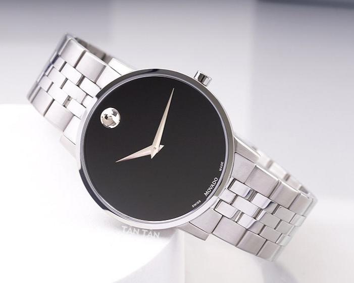  Shop Authentic Movado Museum Classic Black Dial Silver Steel Strap Watch for Men - 0607199 - Luxxuri