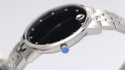  Shop Authentic Movado Museum Classic Diamonds Black Dial Silver Steel Strap Watch for Men - 0607201 - Luxxuri