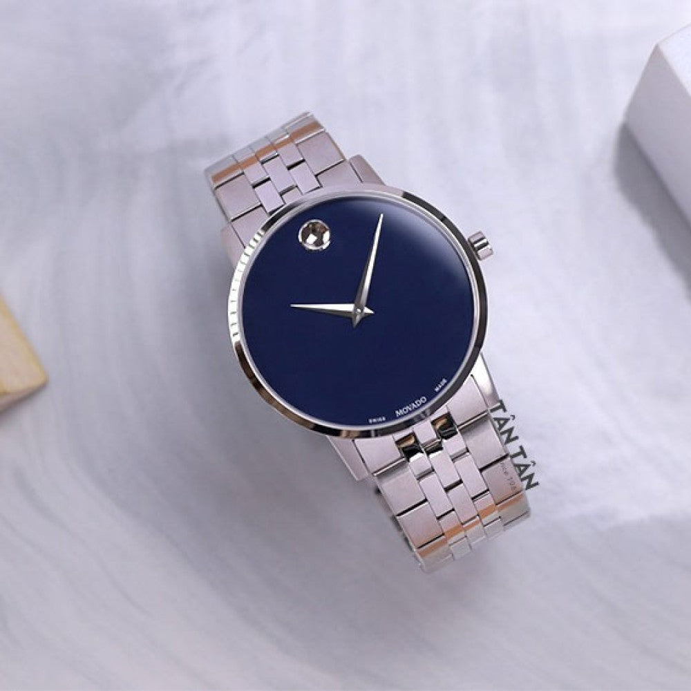  Shop Authentic Movado Museum Classic Blue Dial Silver Steel Strap Watch for Men - 0607212 - Luxxuri