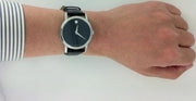  Shop Authentic Movado Museum Black Dial Black Leather Strap Watch For Men - 2100002 - Luxxuri