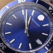  Shop Authentic Movado Series 800 Blue Dial Silver Steel Strap Watch For Men - 2600137 - Luxxuri