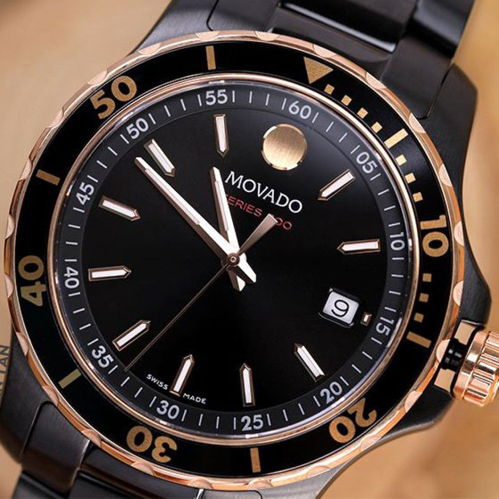  Shop Authentic Movado 800 Series Black Dial Black Steel Strap Watch For Men - 2600162 - Luxxuri