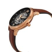  Shop Authentic Fossil Neutra Automatic Skeleton Black Dial Brown Leather Strap Watch for Men - ME3195 - Luxxuri