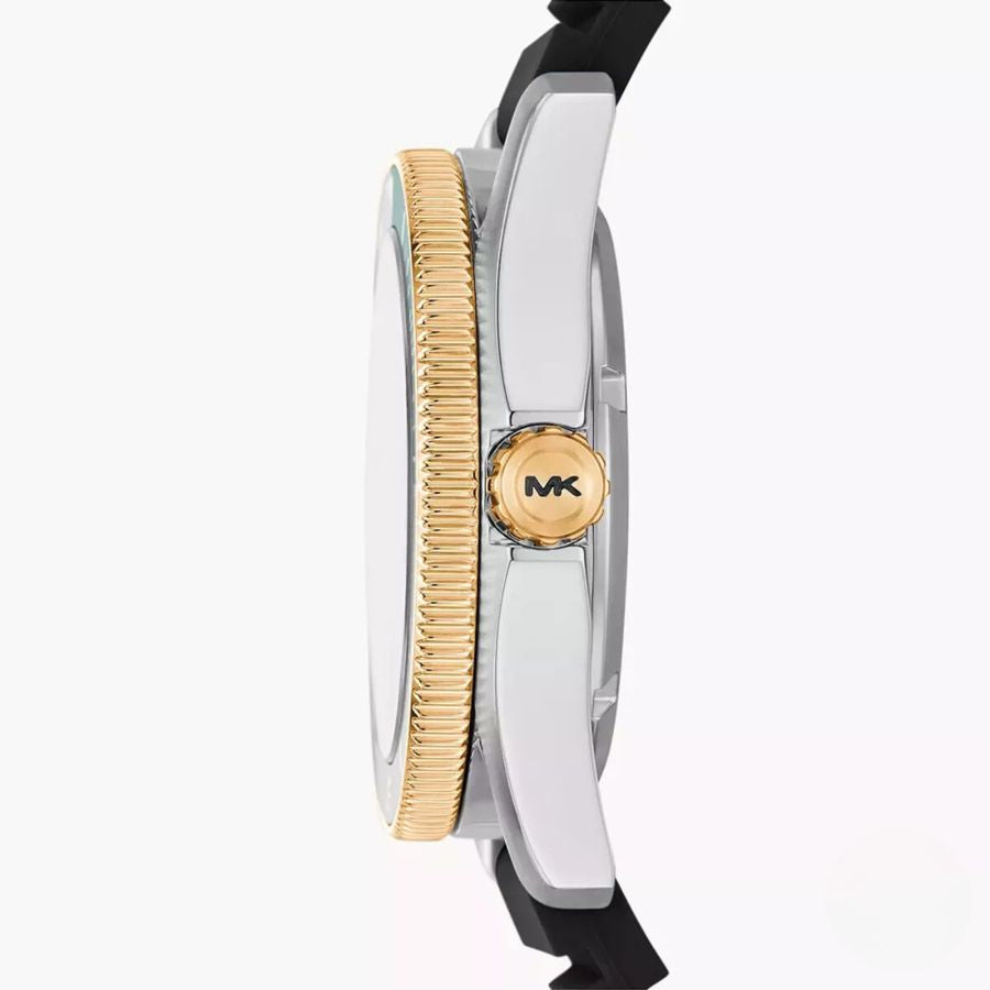  Shop Authentic Michael Kors Maritime Analog Green Dial Black Silicone Strap Watch for Men - MK9158 - Luxxuri