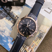  Shop Authentic Fossil Townsman Chronograph Blue Dial Blue Leather Strap Watch for Men - FS5436 - Luxxuri