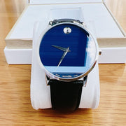  Shop Authentic Movado Museum Classic Blue Dial Black Leather Strap Watch for Men - 0607197 - Luxxuri