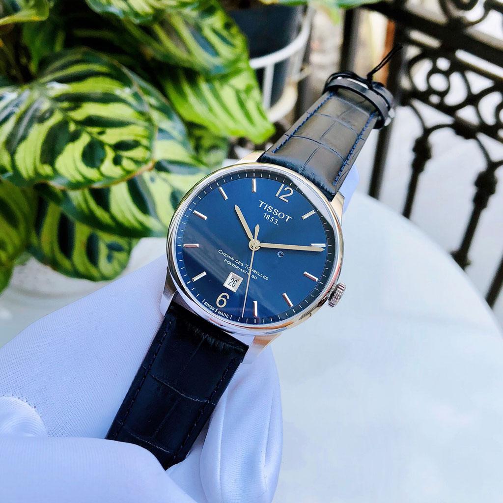  Shop Authentic Tissot Chemin Des Tourelles Powermatic 80 Blue Dial Blue Leather Strap Watch for Men - T099.407.16.047.00 - Luxxuri