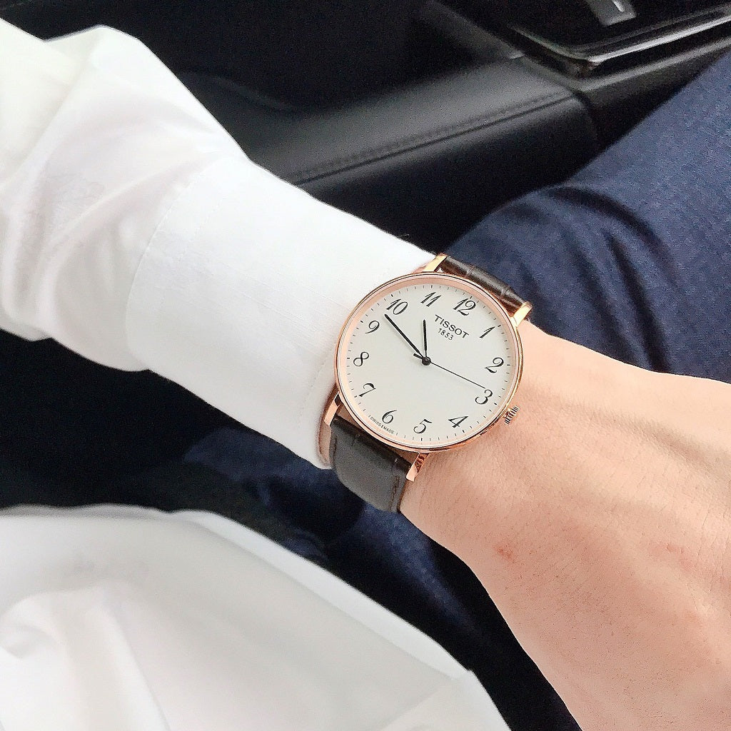  Shop Authentic Tissot T Classic Everytime White Dial Black Leather Strap Watch For Men - T109.610.36.032.00 - Luxxuri