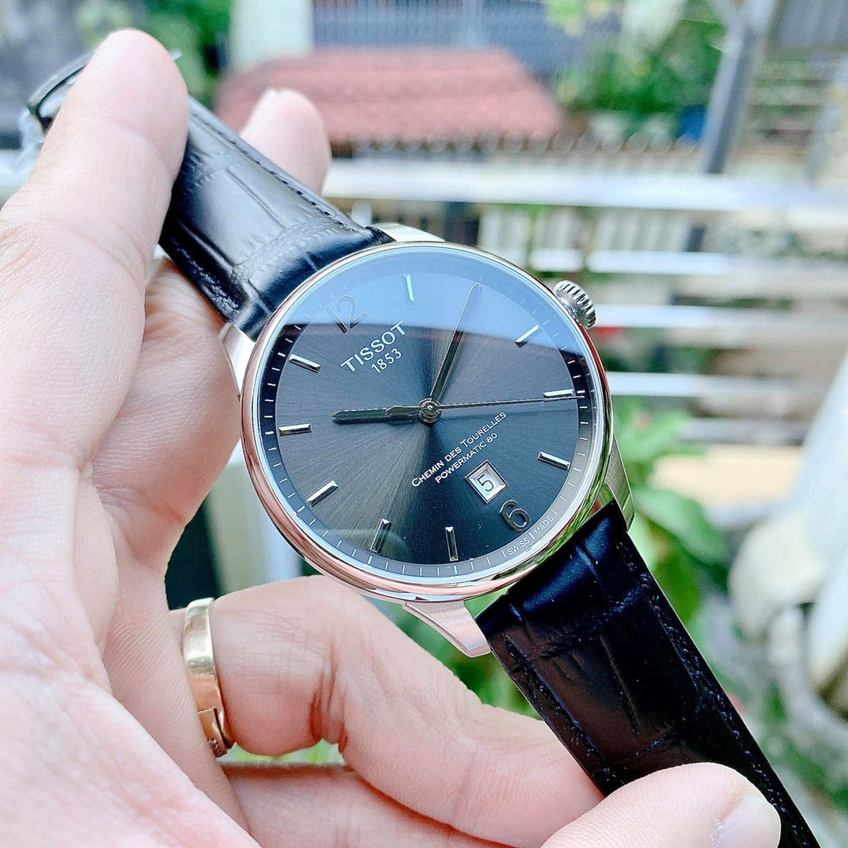  Shop Authentic Tissot Chemin Des Tourelles Powermatic 80 Black Dial Black Leather Strap Watch For Men - T099.407.16.447.00 - Luxxuri
