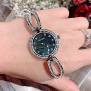  Shop Authentic Bulova Crystal Black Mother of Pearl Dial Silver Steel Strap Watch for Women - 96L224 - Luxxuri