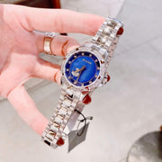  Shop Authentic Bulova Crystal Collection Blue Mother of Pearl Dial Silver Steel Strap Watch for Women - 96L238 - Luxxuri