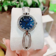  Shop Authentic Bulova Crystal Black Mother of Pearl Dial Silver Steel Strap Watch for Women - 96L224 - Luxxuri