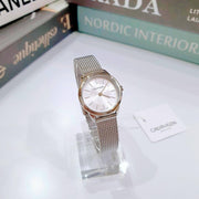  Shop Authentic Calvin Klein Minimal White Dial Silver Mesh Bracelet Watch for Women - K3M23126 - Luxxuri