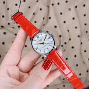  Shop Authentic Tissot Chemin Des Tourelles Powermatic 80 Mother of Pearl White Dial Red Leather Strap Watch For Women - T099.207.16.118.00 - Luxxuri