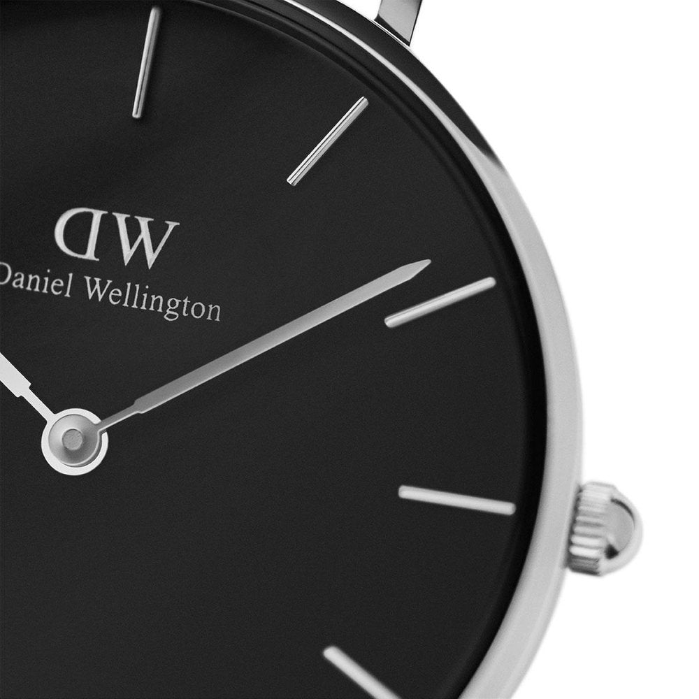  Shop Authentic Daniel Wellington Classic Petite Bondi Black Dial White Leather Strap Watch for Women - DW00100286 - Luxxuri