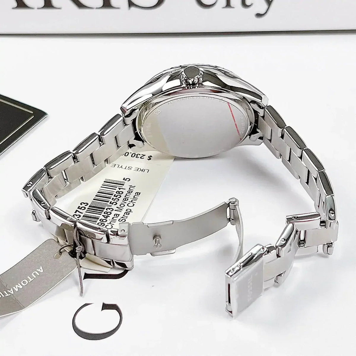  Shop Authentic Fossil Rye Automatic Skeleton Silver Dial Silver Steel Strap Watch for Women - BQ3753 - Luxxuri