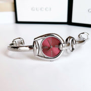  Shop Authentic Gucci Horsebit Quartz Red Dial Silver Steel Strap Watch For Women - YA139502 - Luxxuri