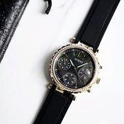 Shop Authentic Guess Solstice Diamonds Black Mother of Pearl Dial Black Rubber Strap Watch for Women - GW0113L2 - Luxxuri