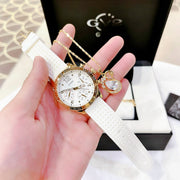  Shop Authentic Guess Marina Multifunction White Dial White Rubber Strap Watch for Women - W1025L5 - Luxxuri