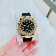  Shop Authentic Guess Venus Diamonds Black Dial Black Rubber Strap Watch for Women - GW0118L1 - Luxxuri