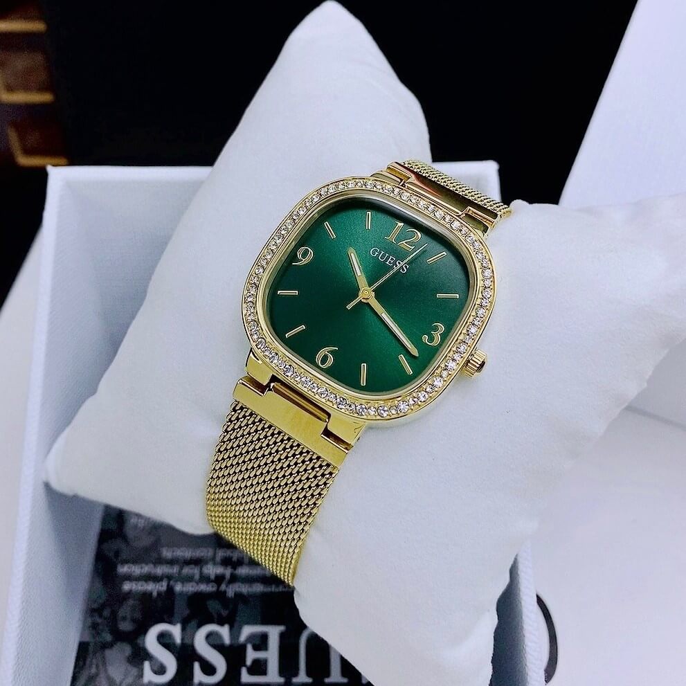  Shop Authentic Guess Quartz Green Dial Gold Mesh Strap Watch For Women - GW0354L5 - Luxxuri