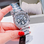  Shop Authentic Guess Duchess Quartz Silver Dial Silver Steel Strap Watch For Women - GW0558L1 - Luxxuri