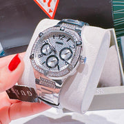  Shop Authentic Guess Duchess Quartz Silver Dial Silver Steel Strap Watch For Women - GW0558L1 - Luxxuri