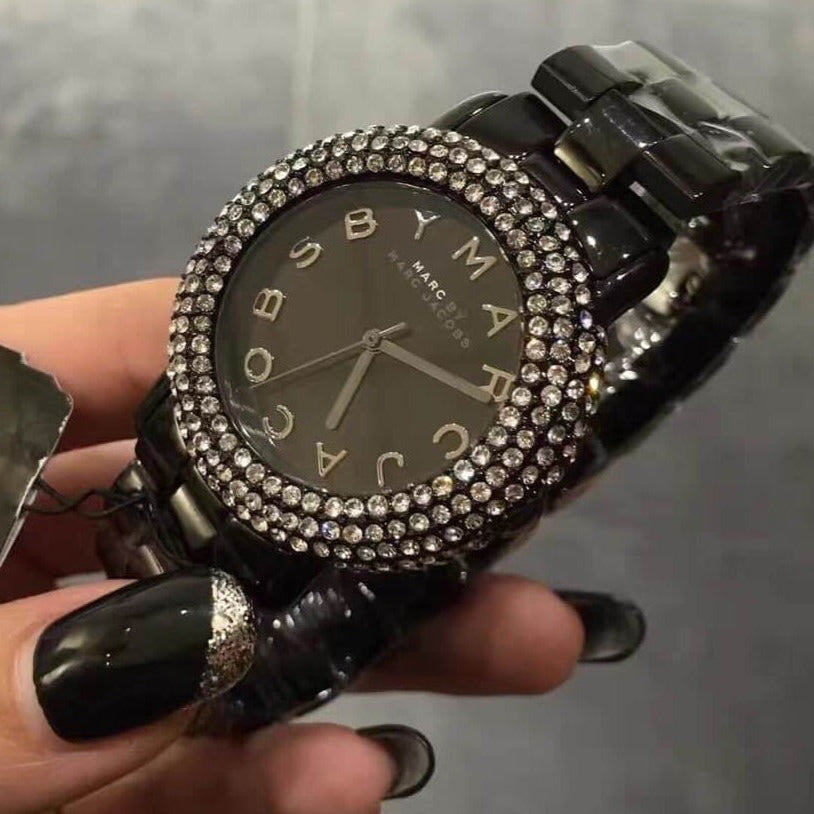  Shop Authentic Marc Jacobs Marci Black Dial Black Steel Dial Strap Watch for Women - MBM3193 - Luxxuri