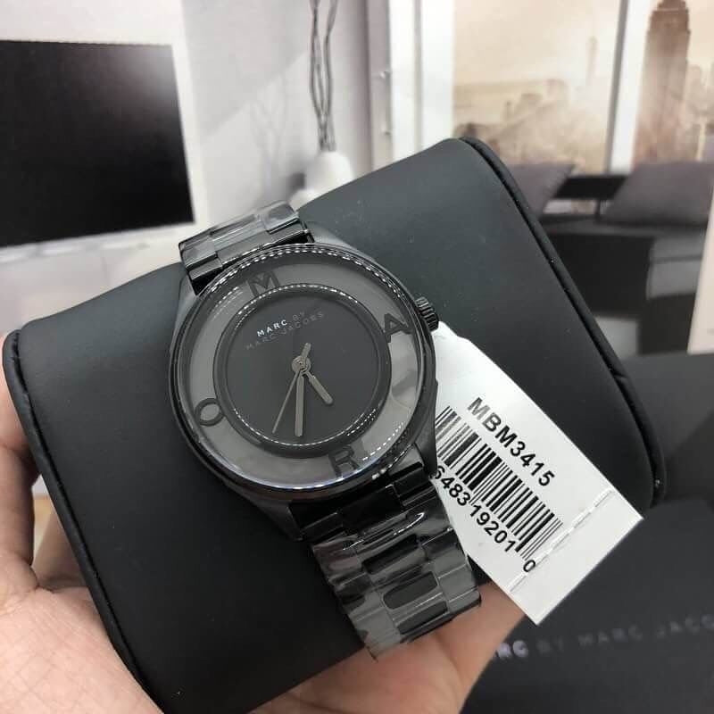  Shop Authentic Marc Jacobs Tether Transparent Black Dial Black Steel Strap Watch for Women - MBM3415 - Luxxuri