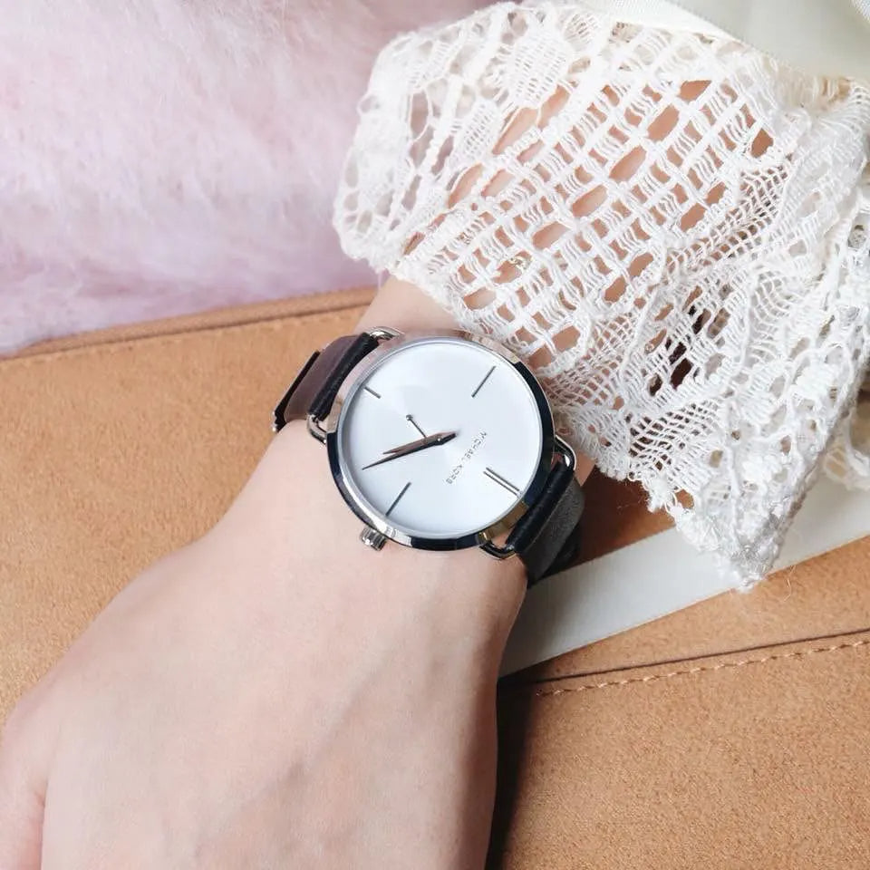  Shop Authentic Michael Kors Portia Quartz White Dial Black Leather Strap Watch For Women - MK2658 - Luxxuri