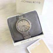  Shop Authentic Michael Kors Kerry Crystal Pave Silver Dial Silver Steel Strap Watch For Women - MK3359 - Luxxuri