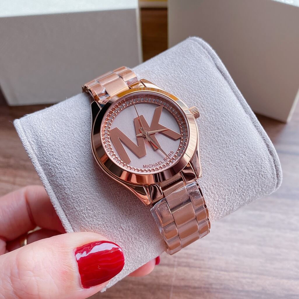  Shop Authentic Michael Kors Slim Runway Rose Gold Dial Rose Gold Steel Strap Watch for Women - MK3549 - Luxxuri