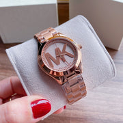  Shop Authentic Michael Kors Slim Runway Rose Gold Dial Rose Gold Steel Strap Watch for Women - MK3549 - Luxxuri