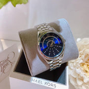  Shop Authentic Michael Kors Lauryn Blue Dial Silver Steel Strap Watch for Women - MK3720 - Luxxuri