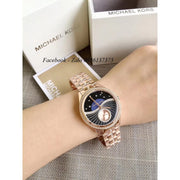  Shop Authentic Michael Kors Lauryn Blue Dial Rose Gold Steel Strap Watch for Women - MK3723 - Luxxuri
