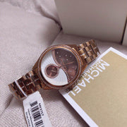  Shop Authentic Michael Kors Lauryn Rose Gold Dial Brown Steel Strap Watch for Women - MK3757 - Luxxuri