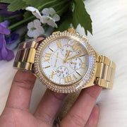  Shop Authentic Michael Kors Camille Silver Diamonds Dial Gold Steel Strap Watch for Women - MK5756 - Luxxuri