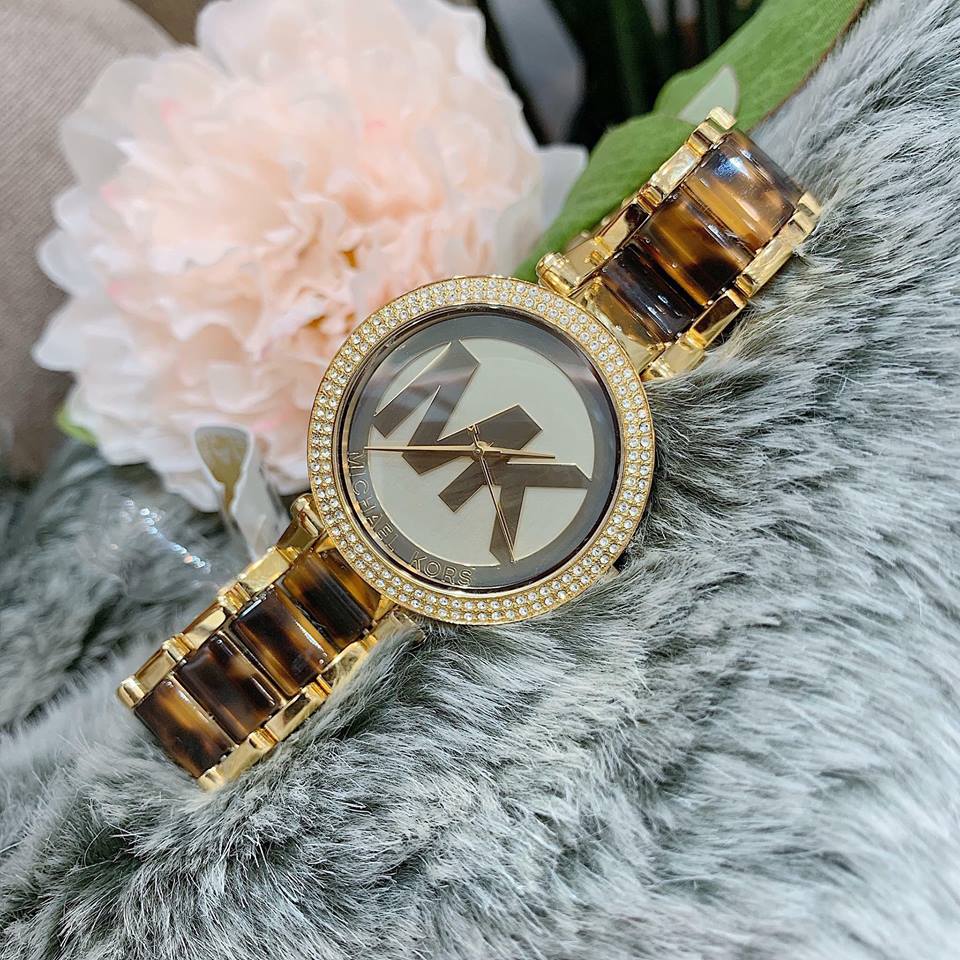  Shop Authentic Michael Kors Parker Chronograph Gold Dial Two Tone Steel Strap Watch for Women - MK6109 - Luxxuri