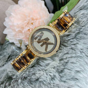  Shop Authentic Michael Kors Parker Chronograph Gold Dial Two Tone Steel Strap Watch for Women - MK6109 - Luxxuri