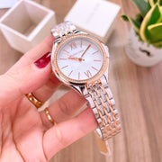  Shop Authentic Michael Kors Mindy Three Hand White Dial Two Tone Steel Strap Watch For Women - MK7077 - Luxxuri
