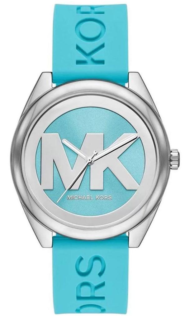  Shop Authentic Michael Kors Janelle Quartz Blue Dial Blue Rubber Strap Watch For Women - MK7350 - Luxxuri