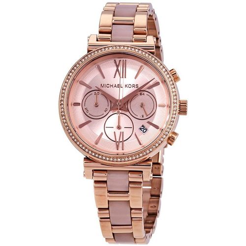  Shop Authentic Michael Kors Sofie Chronograph Rose Gold Dial Rose Gold Steel Strap Watch For Women - MK6560 - Luxxuri