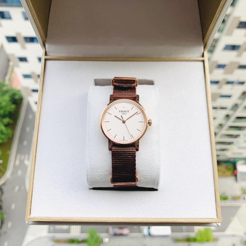  Shop Authentic Tissot Everytime Desire White Dial Maroon NATO Strap Watch for Women - T109.210.37.031.00 - Luxxuri