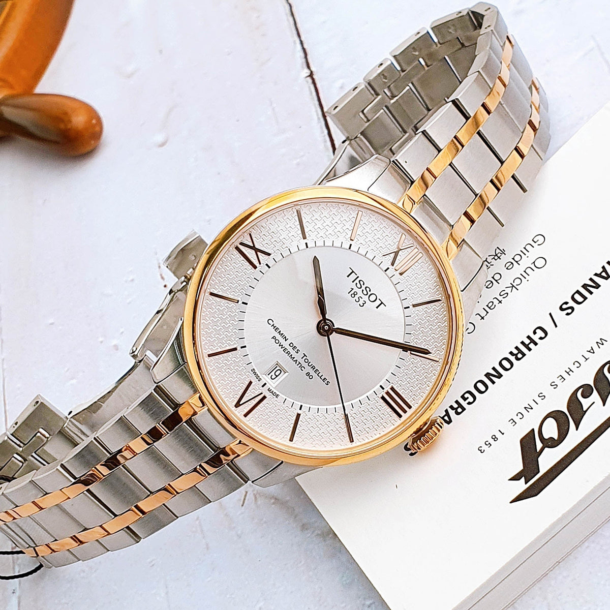  Shop Authentic Tissot Chemin des Tourelles Powermatic 80 Helvetic Pride Silver Dial Two Tone Steel Strap Watch for Men - T099.407.22.038.01 - Luxxuri