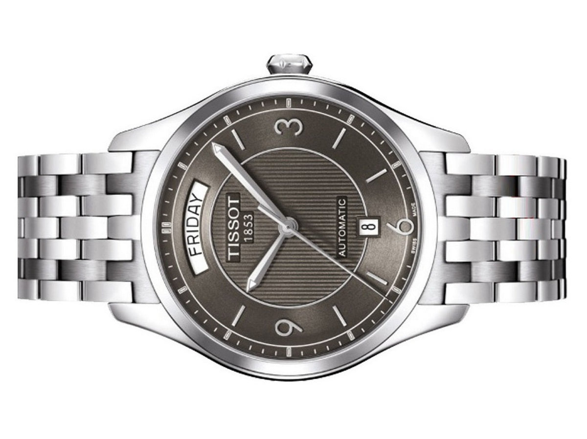  Shop Authentic Tissot T Classic T One Automatic Grey Dial Silver Steel Strap Watch For Men - T038.430.11.067.00 - Luxxuri