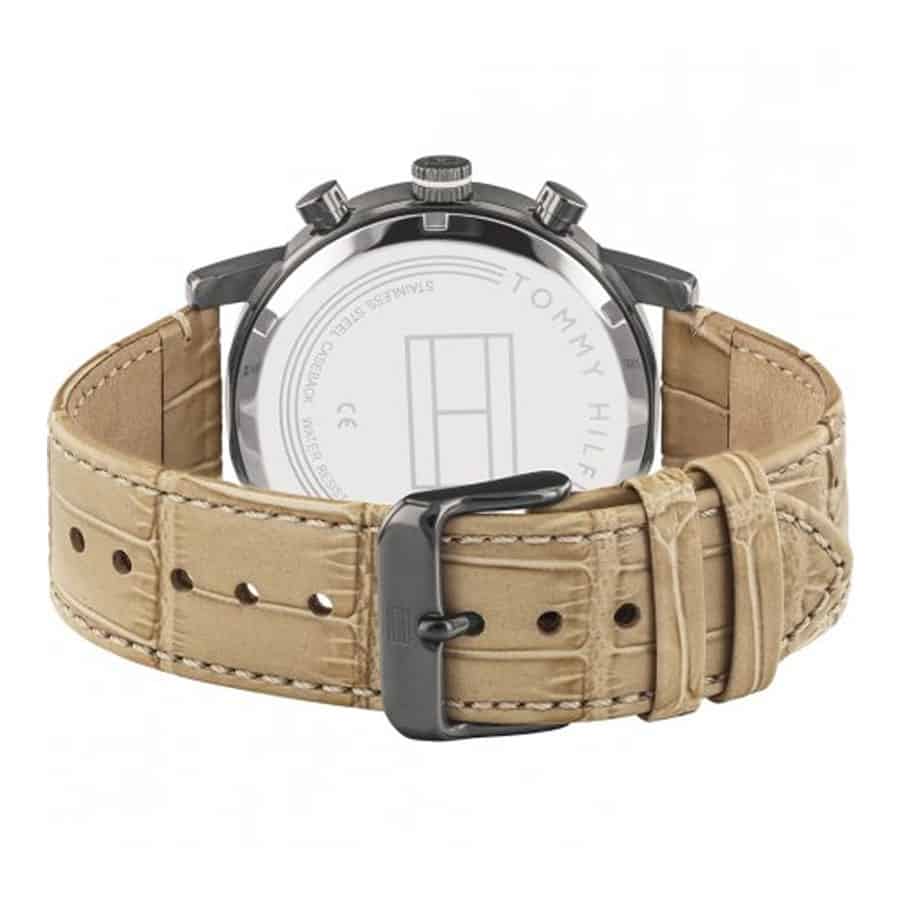  Shop Authentic Tommy Hilfiger Kane White Dial Beige Leather Strap Watch for Men - 1710399 - Luxxuri